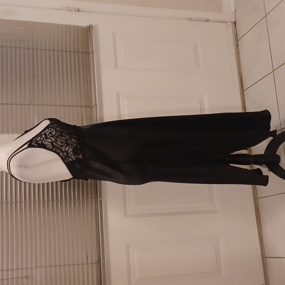 4/$40 Long Black Lacy Silky Nightgown Or Slip - Size Small - Picture 3 of 7